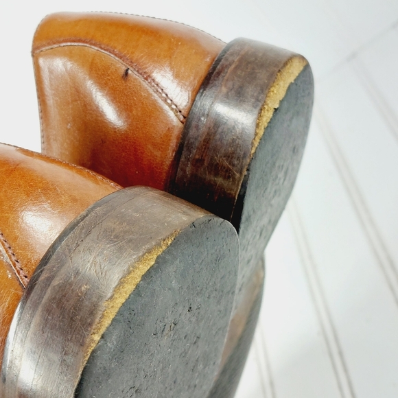 Bostonian Brown Leather Lace Up Square Toe Oxfords F601 - Picture 12 of 14